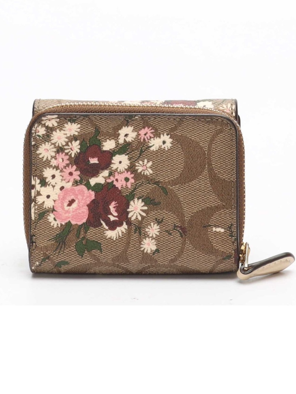 Coach Tri-Fold Wallet in Burgundy Leather